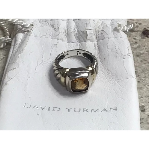 David Yurman 14k/Sterling Citrine Ring Size 5 1/4 - Picture 3 of 6